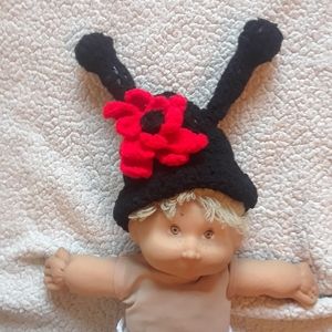 Lady bug infant prop outfit,l